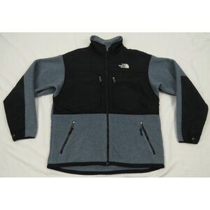 Vintage 90s The North Face Denali Polartec Fleece Gray Black Full Zip Jacket XL